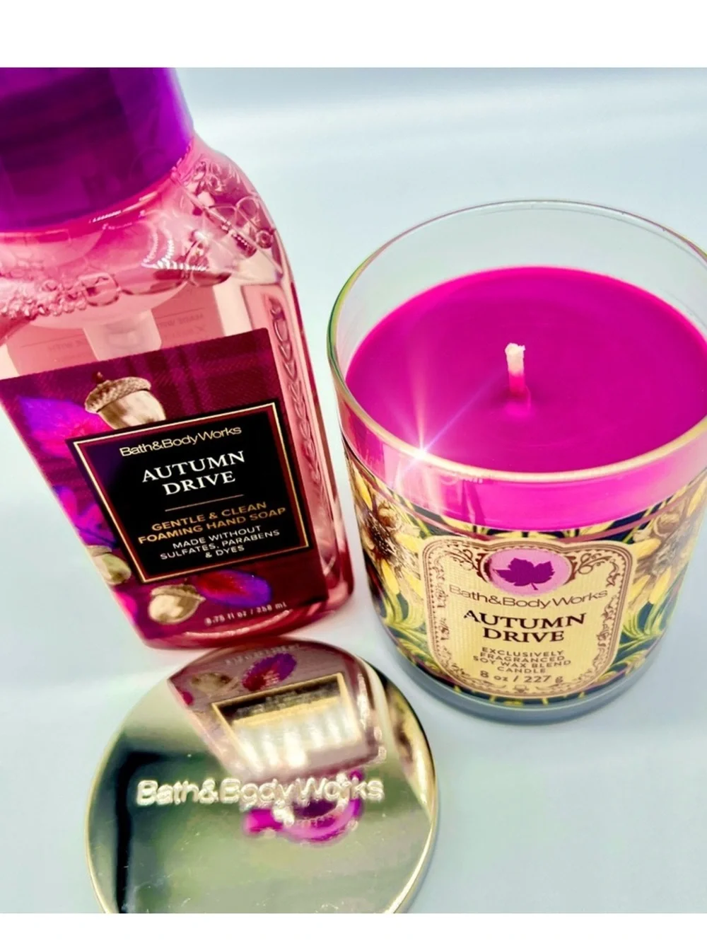 🍁 Bath & Body Works Autumn Drive 9 Pc Gift Set Candle Body Butter Soap NWT 🍂